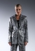 Blazer Feminino Alfaiataria Malha Foil