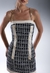 Vestido Curto Tweed Alças em Correntes