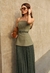 Vestido Midi Linho Linho Rami Plissado com Cinto na internet