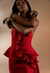 Vestido Curto Peplum e Babado na internet