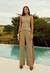 Conjunto Feminino Linho Blusa Assimétrica Calça - comprar online