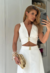 Vestido Midi Sarja Decote V