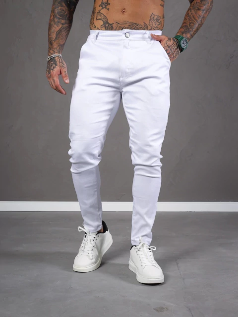 Calça de Alfaiataria Slim Fit - BRANCA - comprar online