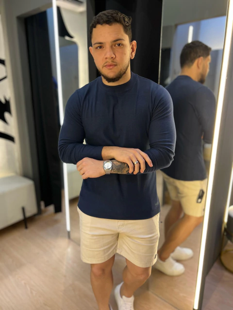 Manga Longa Malibu Homine Clothing - AZUL MARINHO - comprar online