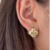 Imagem do Brinco Trevo Cravejado Banhado a Ouro 18k e Ródio Branco