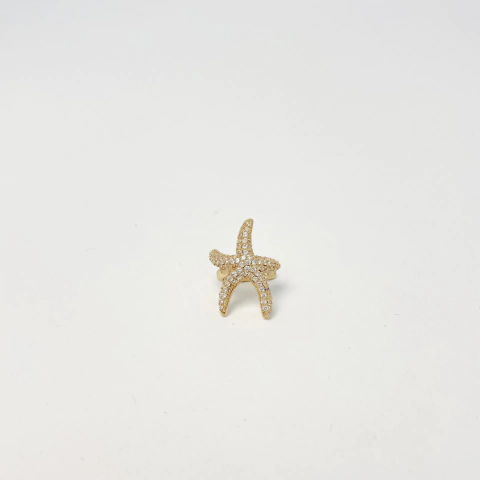 Piercing Fake Estrela do Mar Cravejado Banhado a Ouro 18K - comprar online