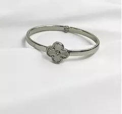 bracelete trevo prata