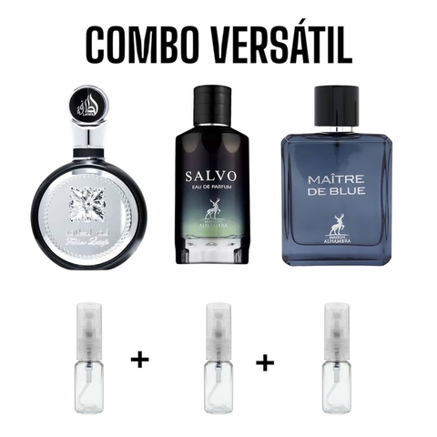 Combo Masculino Versátil : Fakhar Black 5ml + Salvo 5ml+ Maître de Blue 5ml -