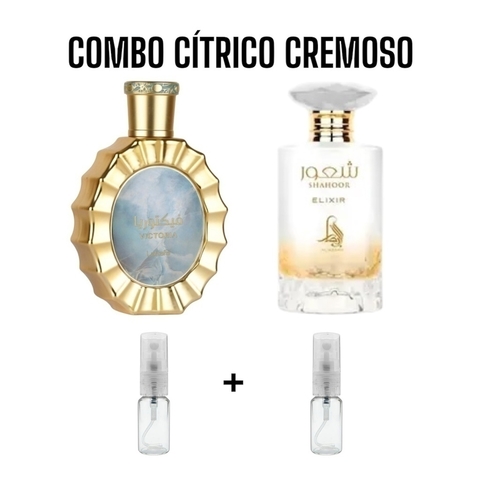 Combo Citrico Cremoso - 2x5ml - Victoria (D&G Devotion) + Shahoor (D&G Devotion Elixir)