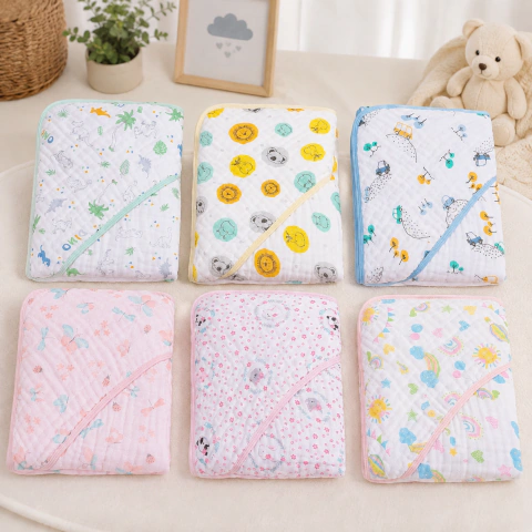 TOALHA DE BANHO BEBÊ COM CAPUZ – 2 CAMADAS SOFT | PAPI KARINHO 80 X 80 CM | 100% ALGODÃO
