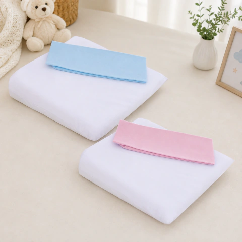 TRAVESSEIRO INCLINADO RAMPA PARA BEBÊ COM FRONHA EXTRA – 30 x 30 x 8 CM | 100% ALGODÃO