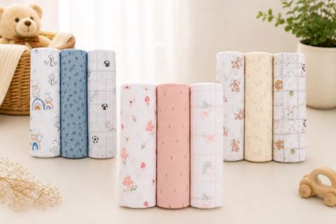 CUEIRO FLANELADO KIT COM 3 UN- PAPI BABY 100x80cm -100% ALGODAO- ESTAMPADO