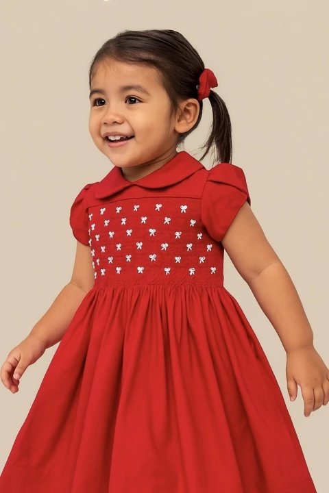 Vestido casinha de abelha bordado lacinhos - comprar online