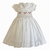Vestido infantil branco mesclado com bordado vermelho