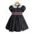 Vestido infantil preto com poa branco na internet
