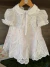 Vestido infantil n agá lágrima com detalhes em renda e bordado rosa
