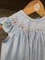 Vestido Infantil poá azul com Bordado e Pérolas na internet
