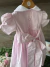 Vestido infantil com bordado e calcinha rosa bebê - loja online