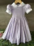 Vestido Infantil lavanda com Bordado e Gola - comprar online