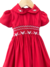 Vestido casinha de abelha vermelho com manga na internet