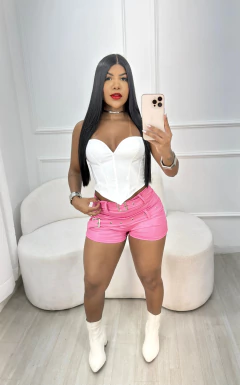 SHORT LILIAN EM CIRRÊ ACETINADO