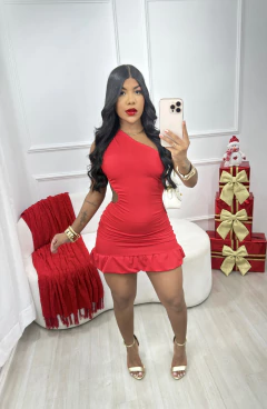 VESTIDO BONECA COM DETALHE EM CORRENTE DOURADA NAS COSTAS EM MALHA SUPLEX na internet