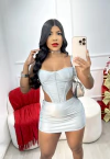 VESTIDO CORSELET EM POLIAMIDA ACETINADA COM BARBATANAS, ARO DE SUSTENTAÇÃO E ALÇA REGULADORA