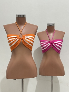 CROPPED LISTRA EM TRICÔ MODAL - comprar online
