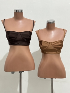 CROPPED MEIA TAÇA EM POLIAMIDA COM ARO DE SUSTENTAÇÃO E REGULAGEM NA ALÇA na internet