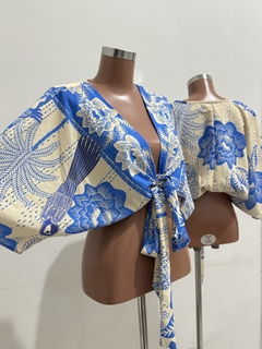 BLUSA MORCEGO EM ESTAMPA DIGITAL - Samantha Fashion