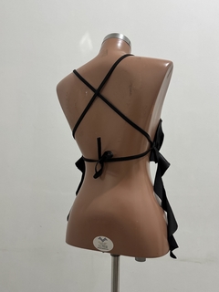 CROPPED GEISY EM CIRRÊ ACETINADO COM BOJO E REGULAGEM NAS COSTAS - comprar online