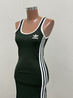 Imagem do VESTIDO ADIDAS EM RIBANA CANELADA PREMIUM COM LISTRAS LATERAIS