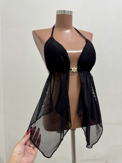 CROPPED FRENTE ÚNICA EM TULE COM BOJO na internet