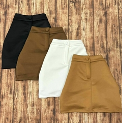 SHORT SAIA EM NEOPRENE COM BOTÃO E ZIPER (TODO SAIA COM SHORT POR BAIXO)