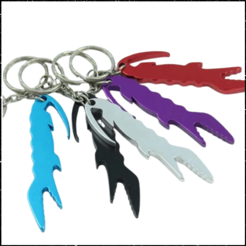 Pacote com 12 Chaveiros Crocodilo Coloridos Metal Abridor De Garrafas - comprar online