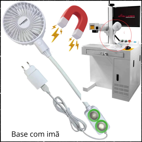 Ventilador Portátil Magnético c/ Haste Flexível e ajustável - comprar online