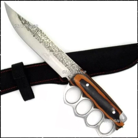 Faca De Caça Pesca Soco Inglês Tática Militar Sobrevivência - comprar online