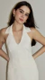 Blusa de Alfaiataria com Gola Halter Branca - comprar online