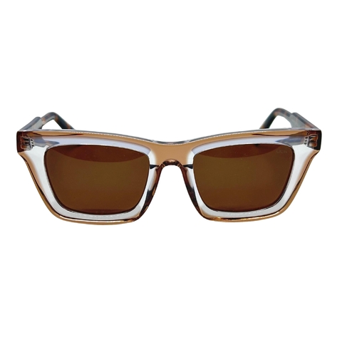 ÓCULOS DE SOL OOK RM10162 QUADRADO MARROM EM ACETATO