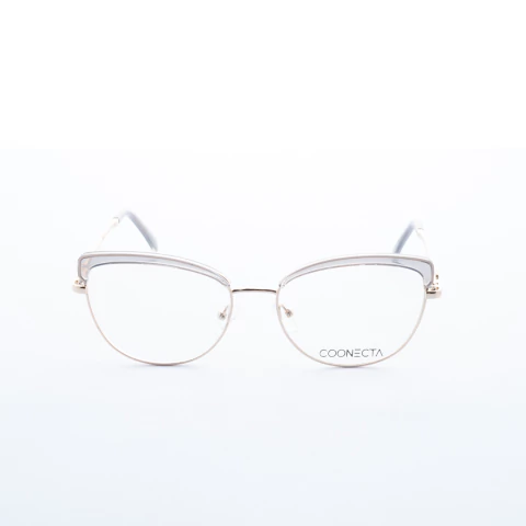 Armação para Óculos de Grau Coonecta XFD633044 Feminino Gatinho em Metal