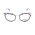 Armação para óculos de Grau Evoke EVK RX 18 Feminino Metal Redondo em Metal Azul