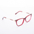 Armação para óculos de Grau Hickmann HI6185S Feminino Quadrado em Acetato Vermelho - comprar online