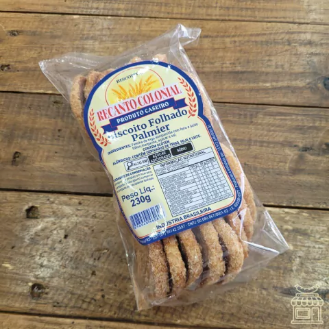 Biscoito Folhado Palmier Recanto Colonial 230g - comprar online
