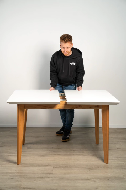 Mesa Retro trampa extensible de 120x85 a 160x85