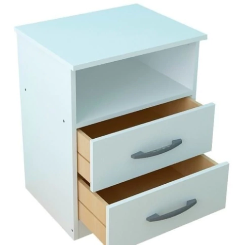 Mesa De Luz 2 Cajones Blanca Mosconi Super Express Juvenil