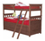 Cama Cucheta Capitán Triple C/cajones + Escalera colores Marron o Miel