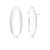BRINCO OVAL LISO PRATA - comprar online