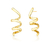 BRINCO ALONGADO EM ESPIRAL DOURADO