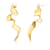 BRINCO ONDULADO LISO DOURADO - comprar online