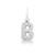 PINGENTE PERSONALIZADO DE LETRA COM ZIRCÔNIAS - comprar online